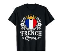 French Queen France Flag Proud French Woman Camiseta