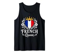 French Queen France Flag Proud French Woman Camiseta sin Mangas
