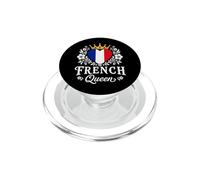 French Queen France Flag Proud French Woman PopSockets PopGrip para MagSafe