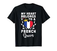 French Queen French Wife Girlfriend France Flag Camiseta