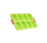French Roll Baking Bakeware Easy to Separate and Clean Flexible Silicone Green 34.5x23.8x2.5cm 1Pack