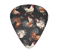 French Roosters Advanced púa de guitarra 12 piezas Tres grosores para bajo, guitarra eléctrica, funda para guitarra acústica