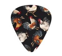 French Roosters - Juego de 12 púas para guitarra acústica, guitarra eléctrica, ukelele