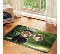 French Shepherd Dogs Beauceron Black Puppy Cute,Waterproof Pet Feeding Mat,PU Leather Placemats for Cat Dog Water Bowl,Food Mats,30x45cm