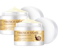 French Snail Repair Cream,Snail Extract Secretion Hyaluronic Acid Moisture Facial Cream,Snail Serum Mask for Natural Skin Care Deep Hydration. (2pcs)