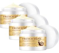 French Snail Repair Cream,Snail Extract Secretion Hyaluronic Acid Moisture Facial Cream,Snail Serum Mask for Natural Skin Care Deep Hydration. (3pcs)