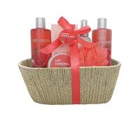 French Tendence - Estuche de cuidado de granada - Baño espumoso, 300 ml, gel de ducha, leche corporal, niebla, sales de baño, regalo para mujer belleza, cuidado corporal, bien ser - Kit Cocooning