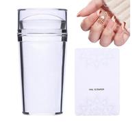 French Tip Tool - Silicone Stamper Set, Home Manicure Scraper | French Tip Nail Stamp for Manicure Salon Home Travel Wedding Bridal Grooming Party Summer Holiday