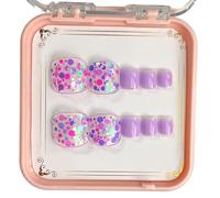 French Tips - Uñas postizas a presión de moda para mujeres y niñas