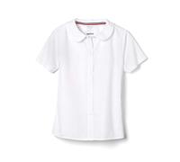 French Toast - Blusa de Manga Corta con Cuello Peter Pan para niñas, Blanco, 4 Years