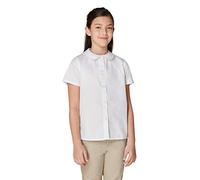 French Toast - Blusa de Manga Corta con Cuello Peter Pan para niñas, Blanco, 7