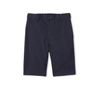French Toast Boys' Adaptive Flat Front Shorts with Hook and Loop Closure and Elastic Waist, Navy (New)