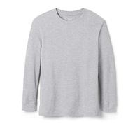 French Toast Boys' Big Long Sleeve Solid Thermal, Heather Gray, M (8)