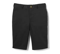 French Toast Boys' Flat Front Short with Adjustable Waist, Black, 10