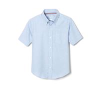 French Toast Boys' Husky Short Sleeve Oxford Shirt, Light Blue, 16H