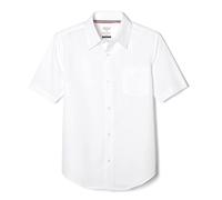 French Toast Boys' Short Sleeve Classic Poplin Dress Shirt (Standard & Husky), Yellow, 16