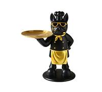 French Tray Decoration Statue, Cool Key Bowl, Table Decoration, Jewelry Storage Box Key Bowl, Resin,Black A