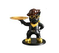 French Tray Decoration Statue, Cool Key Bowl, Table Decoration, Jewelry Storage Box Key Bowl, Resin,Black D