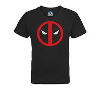 French Unicorn Camiseta infantil mixta Deadpool Super Héroes BD Film Geek, Negro , 12 años