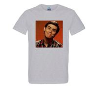 French Unicorn Camiseta para hombre, cuello redondo, algodón, orgánico, Jim Carrey, joven, actor, foto vintage 90's Cinema, gris, S
