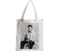 French Unicorn Tote bag Bolso Shopping Star Famoso Elvis Presley Cantante Música Vintage 7, blanco, 38 x 42 cm