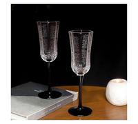 French Vintage Black Swan Champagne Glasses Octagonal Stemware For Home Bar Wedding Party Romantic Valentine(2pc-cup)