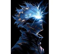 Frenchiart - Póster metálico de Gojo Jujutsu Kaisen, 30 cm x 42 cm, con imán de pared incluido