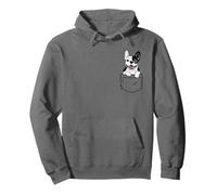 Frenchie Bulldog Francés Lindo Diseño de Bolsillo para Amantes de Perros Sudadera con Capucha