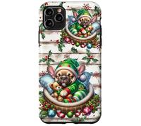 Frenchie Christmas Mistletoe Decor French Bulldog For Xmas Carcasa para iPhone 11 Pro MAX