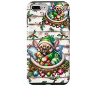 Frenchie Christmas Mistletoe Decor French Bulldog For Xmas Carcasa para iPhone 7 Plus/8 Plus