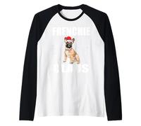Frenchie Claus - Bulldog Francés Papá Noel Cachorro Navidad Navidad Camiseta Manga Raglan