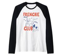 Frenchie Dad Club French Bulldog Dog Owner Fathers Day Camiseta Manga Raglan