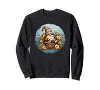 Frenchie Dad Gnome On Retro Sunset For Garden Lover Dog Mom Sudadera
