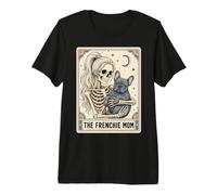 Frenchie Dog Mom Tarot Card French Bulldog Skeleton Mom Meme Camiseta Premium