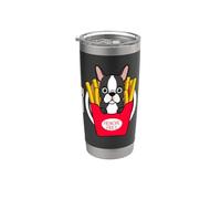 Frenchie Fries Funny French Bulldog Kids Dog Lover Vaso térmico de acero inoxidable de doble pared