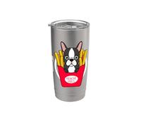 Frenchie Fries Funny French Bulldog Kids Dog Lover Vaso térmico de acero inoxidable de doble pared