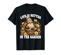 Frenchie Grandpa Gnome For Mom Life Is Better In The Garden Camiseta