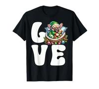 Frenchie Love Christmas Vibes For Dog Mom French Bulldog Camiseta