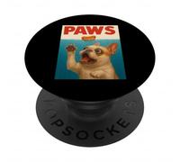 Frenchie Paws Persiguiendo Hot Dog Funky Bulldog Francés Arte PopSockets PopGrip Adhesivo