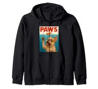Frenchie Paws Persiguiendo Hot Dog Funky Bulldog Francés Arte Sudadera con Capucha