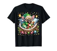 Frenchie Puppy For Xmas with French Bulldog Christmas Vibes Camiseta