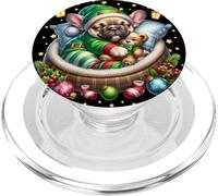 Frenchie Puppy For Xmas with French Bulldog Christmas Vibes PopSockets PopGrip para MagSafe