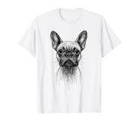 Frenchies Lover Abstracto Garabato Scribble Art French Bulldog Camiseta