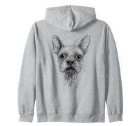Frenchies Lover Abstracto Garabato Scribble Art French Bulldog Sudadera con Capucha