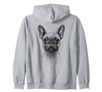 Frenchies Lover Abstracto Garabato Scribble Art French Bulldog Sudadera con Capucha