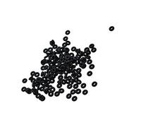 freneci 100x Encantos de Clip de Goma Cuentas de Tapón de Seguridad Que Se Adaptan a Pulseras de Cadena de Encanto - Negro, Individual