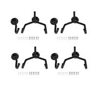 freneci 4x Soporte de Suspensión de Montaje en Pared Horizontal Soportes Negros para Accesorios de Bajo de Guitarra