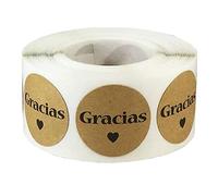 freneci 500 Unids Español Gracias Gracias Etiquetas Pegatinas Para Sello Paquete De Etiquetas - Gracias