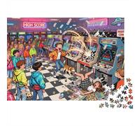Frenesí de Juegos Arcade para niños de los 80 Puzzle De Madera Impermeable Puzzles De 1000 Piezas Regalos para Adultos Colorido Rompecabezas Decoración del Hogar