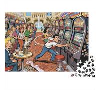 Frenesí de máquinas tragamonedas en la Strip de Las Vegas Puzzle De Madera Impermeable DIY Puzzles De 1000 Piezas Regalos para Adultos Divertido Rompecabezas Decoración del Hogar